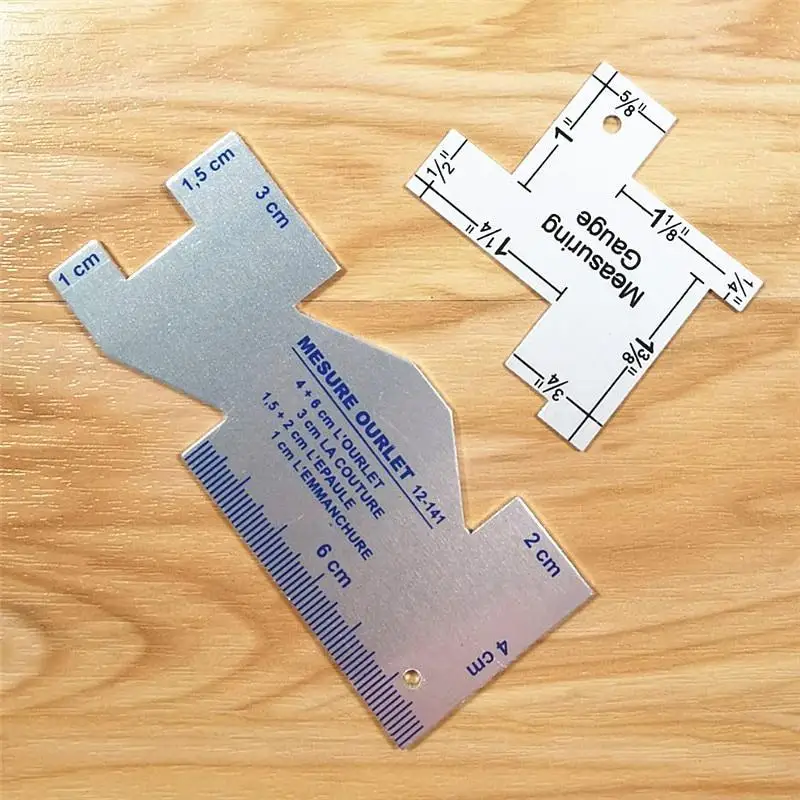 Sewing Gauge Ruler - Kumaş İşaretleyici Terzi Tebeşir ve Metal