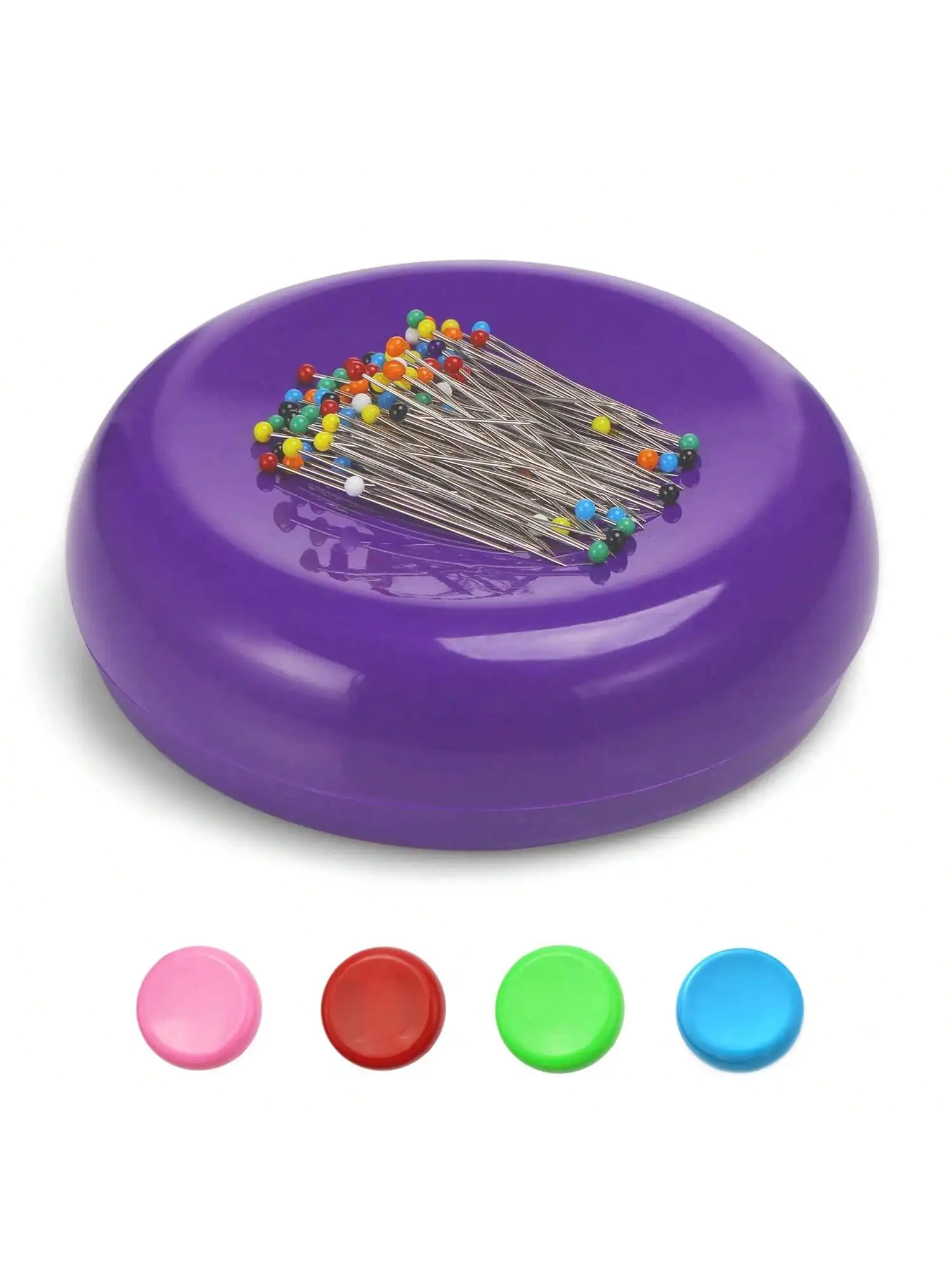 Sewing Gauge Ruler - 1 adet manyetik pim yastığı, yuvarlak